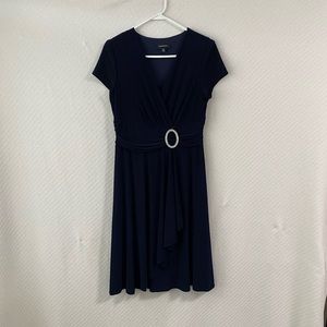 R&M Richards Navy Blue Cocktail Dress -10